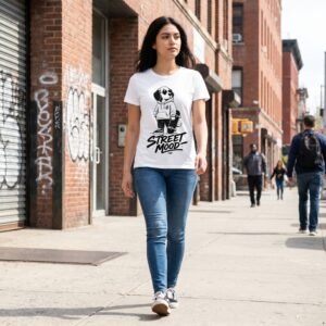 Street Mood skater dog graphic tee